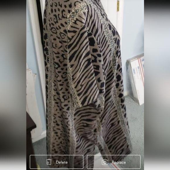 Vintage Silk L Cuban Style Shirt Animal Chetah Zebra Havana Bowling Tunic Retro - Picture 15 of 15